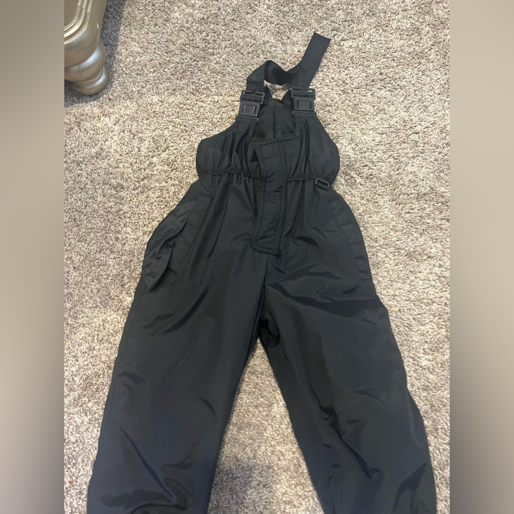 Black boy bib snow pants